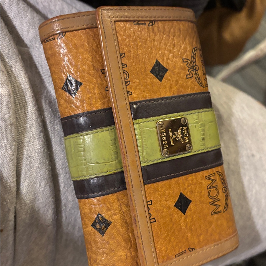 Mcm Cognac Medium Tri-Fold Wallet